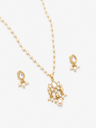 White Lotus Kundan Necklace Set