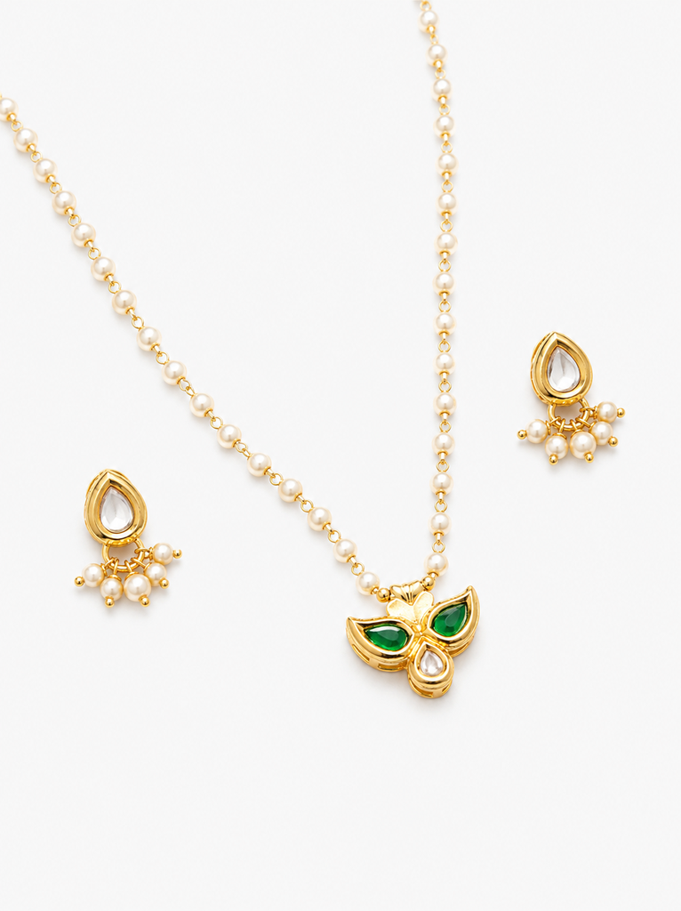 Green eagle necklace set